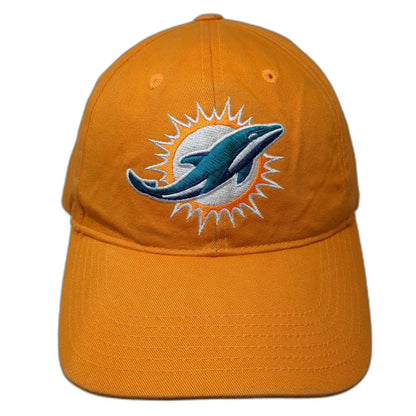 Miami Dolphins NFL Team Apparel Baseball Cap Orange One Size Hat Strapback Logo
