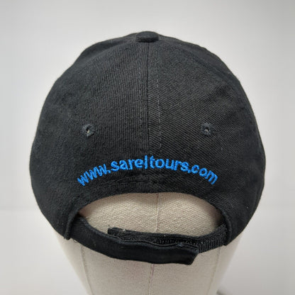 Sar-El Tours Jerusalem Strapback Hat Black One Size Adjustable Embroidered