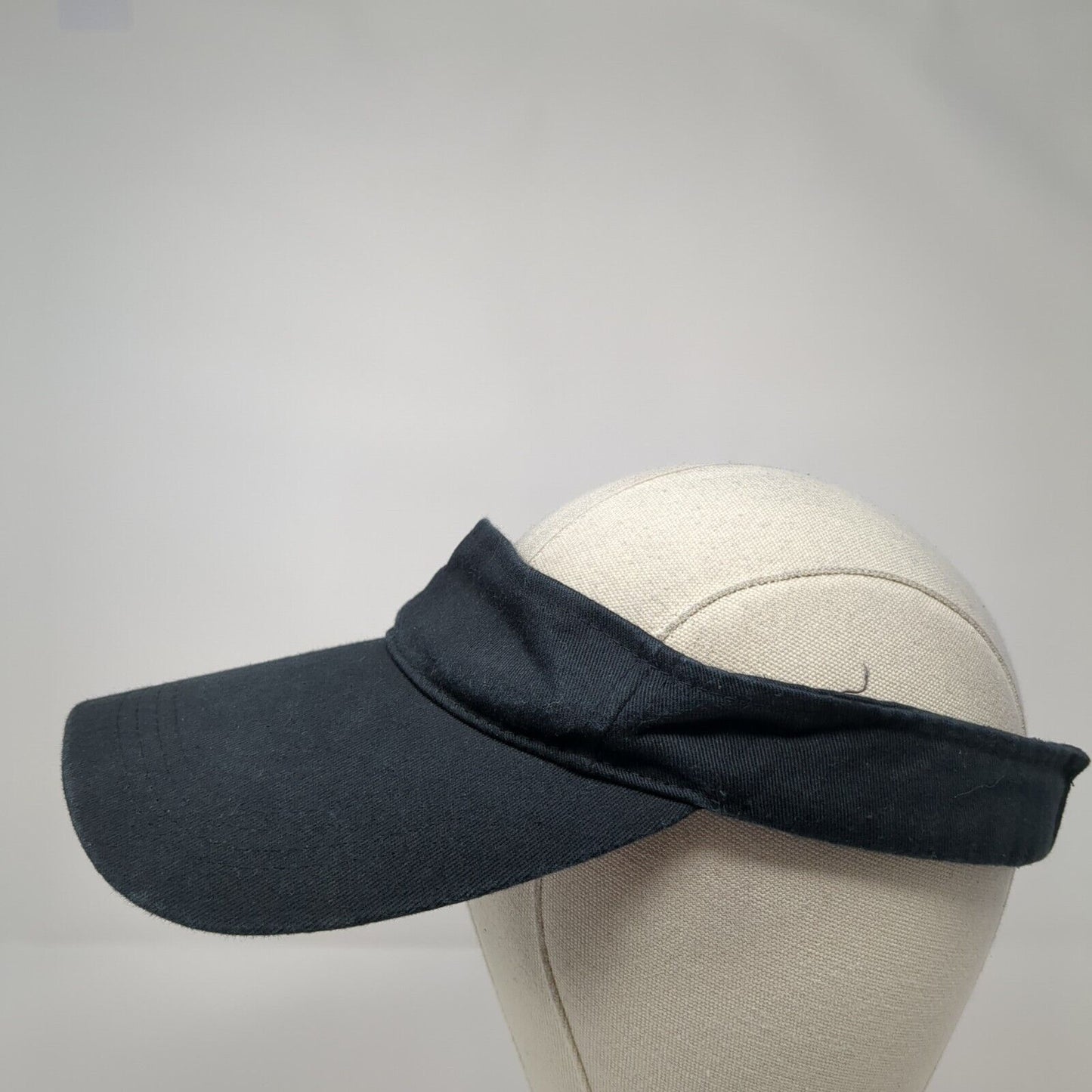 Unbranded Strapback Sun Visor Hat Black One Size Adjustable Blank
