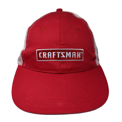 Craftsman ACE Snapback Trucker Hat Red One Size Adjustable Embroidered Mesh Back