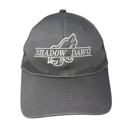 Shadow Dawg Strapback Hat Gray One Size Adjustable Embroidered Port & Company