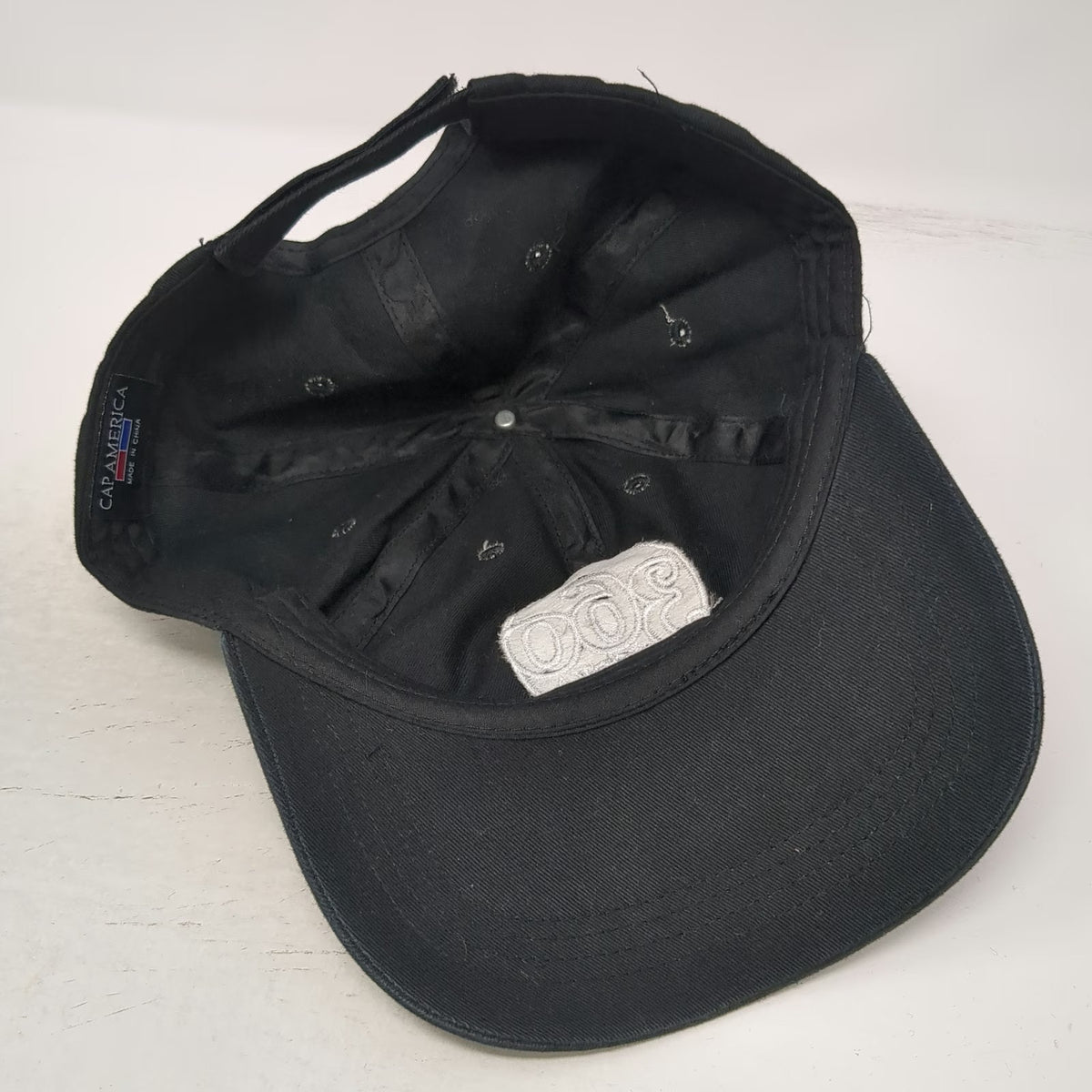 Cap America 360 Vodka Baseball Cap Black One Size Embroidered Logo Strapback Hat