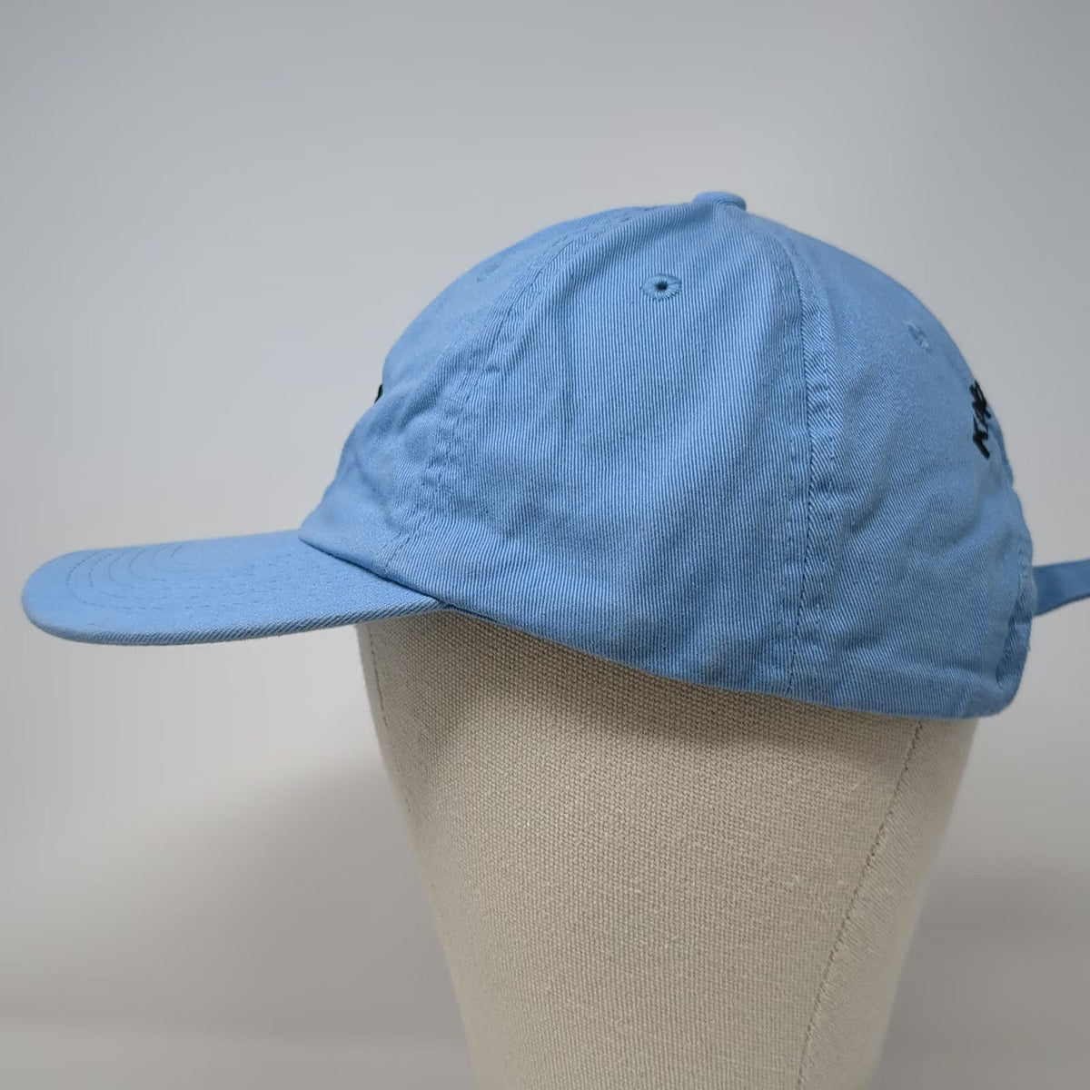 Knipe Land Baseball Cap Blue One Size Slideback Cotton Ram Horns Logo Curved Hat