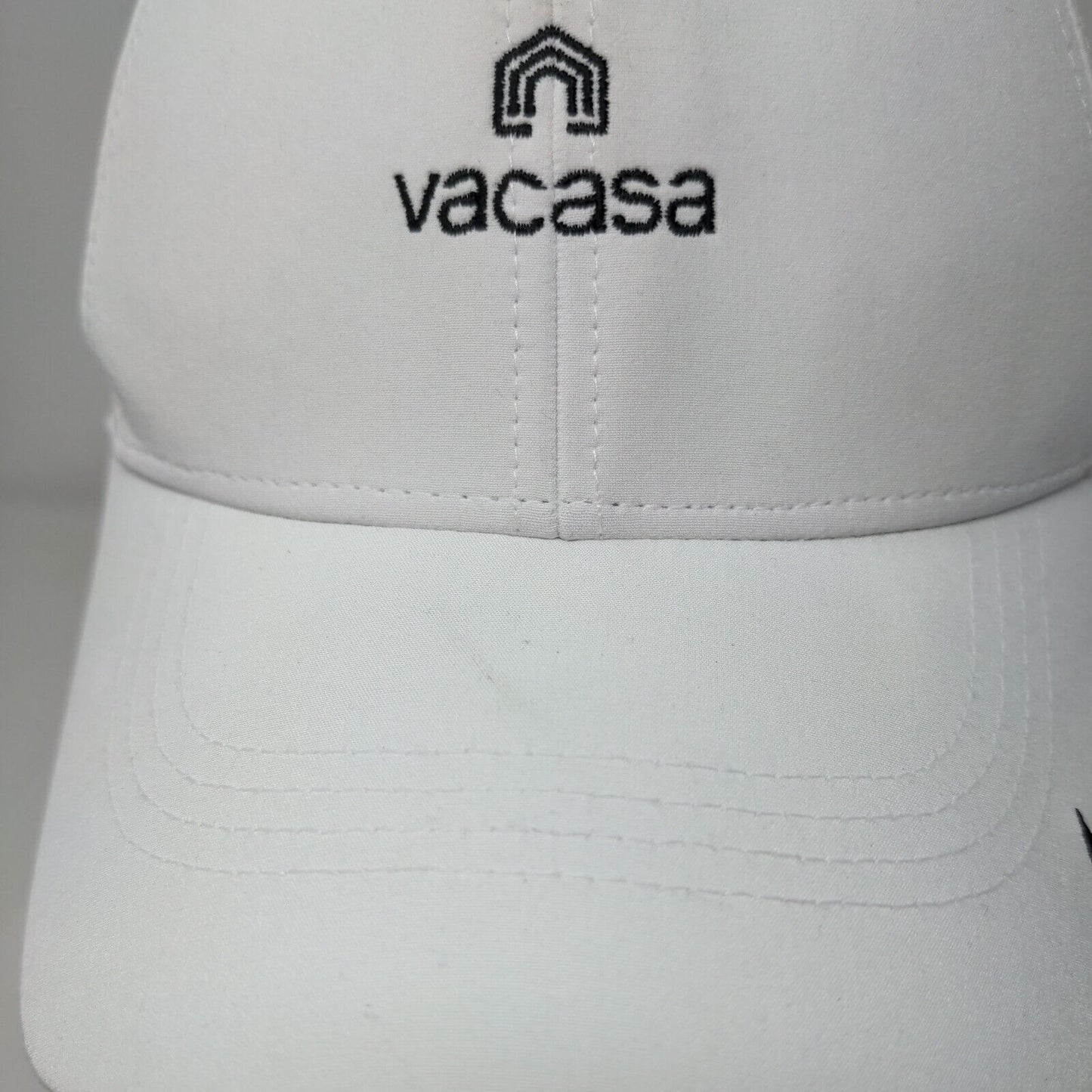 Vacasa Strapback Hat White One Size Adjustable Legacy 91 Dri-Fit Nike 6 Panel