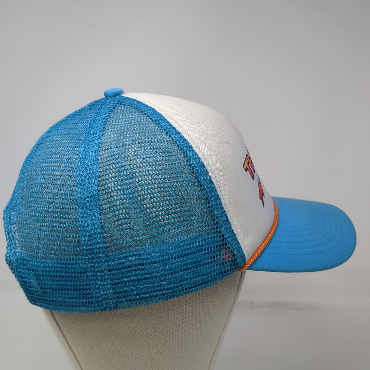 Netflix Stranger Things Thinking Cap Blue Trucker Hat OSFM Snapback Mesh Foam