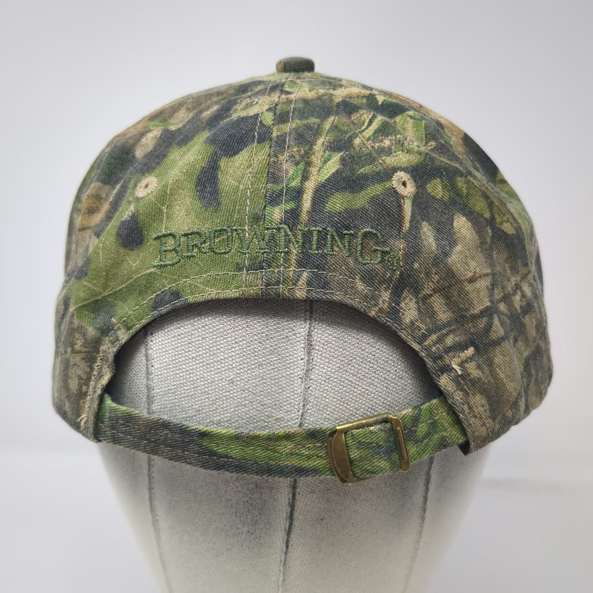Browning Baseball Cap Green Brown One Size Mossy Oak Camo Buckmark Logo Hat