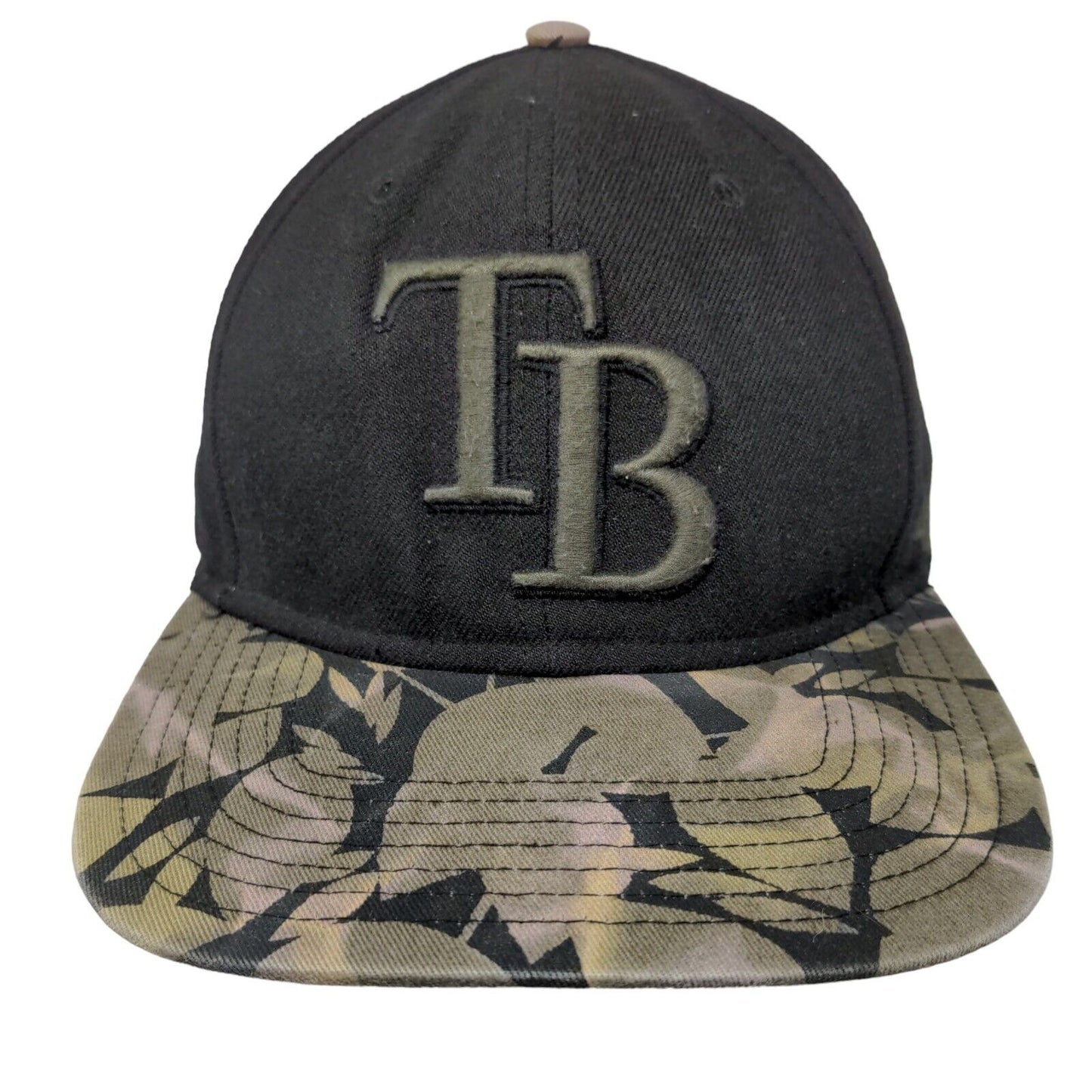 Tampa Bay Rays Snapback Hat Floral Pattern Black OS Embroidered '47 Brand MLB