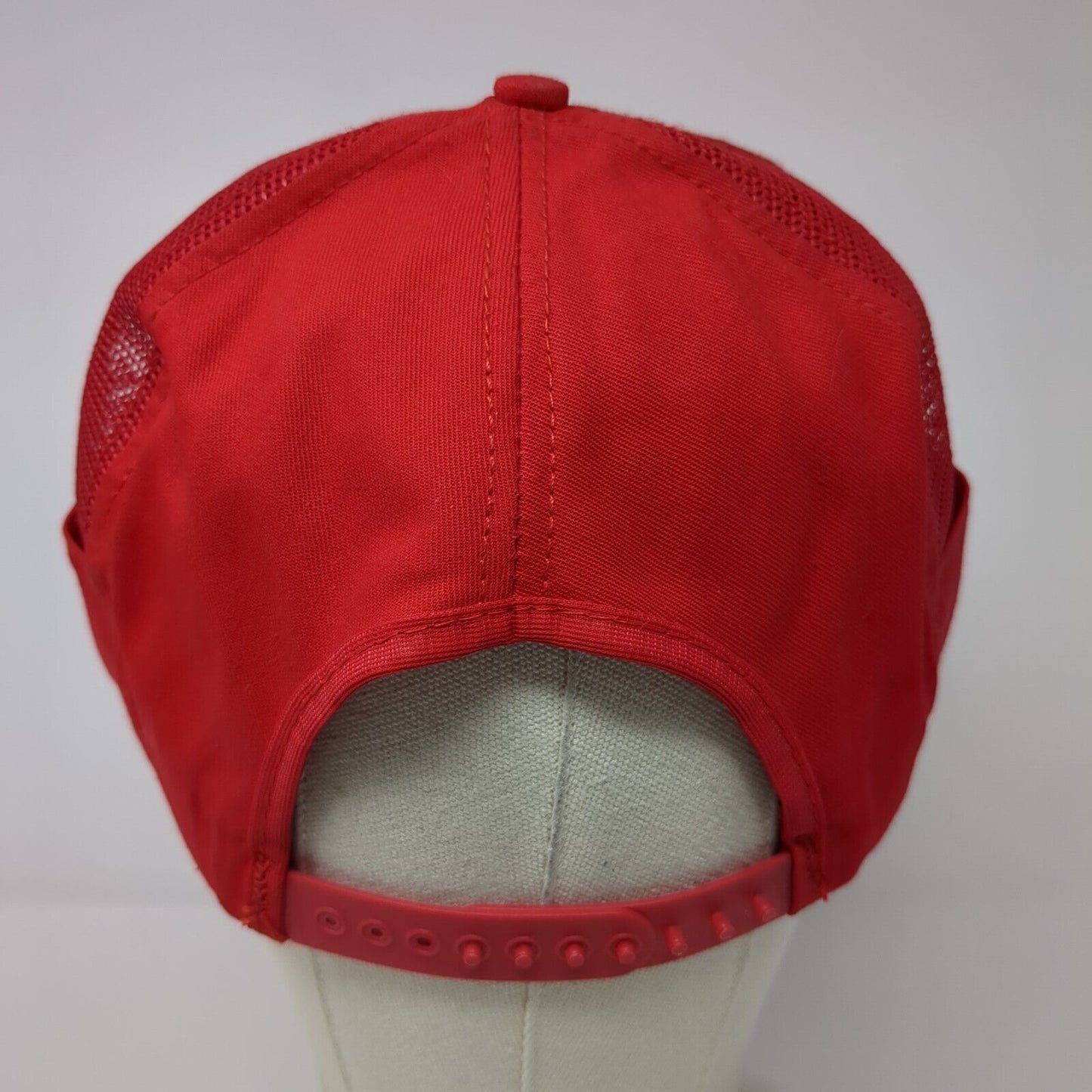 Union Pacific Snapback Rope Hat Red OSFA Adjustable Solid Mesh Trim