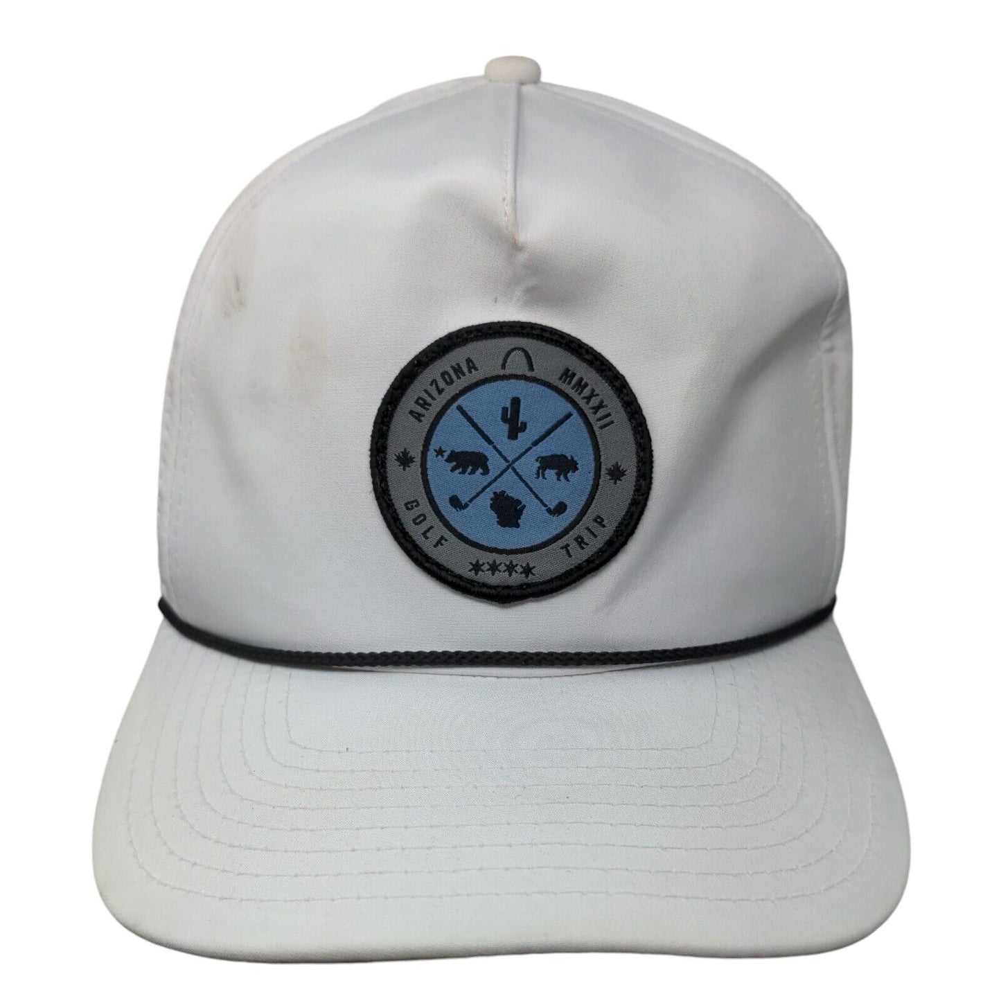 Imperial Arizona Golf Trip MMXXII Patch Snapback Rope Hat White OSFA