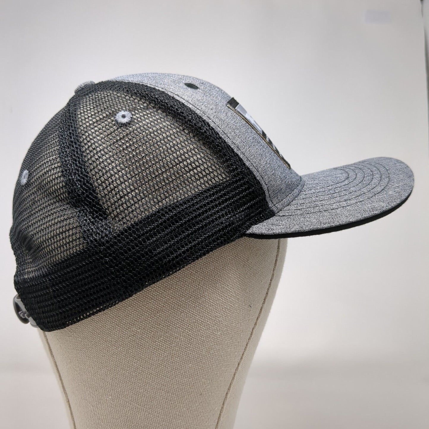 Flag Patch Snapback Trucker Hat Gray OSFA Mesh Back Arcadian Outfitters