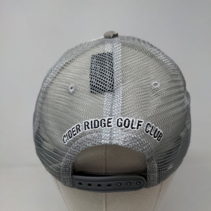 Cider Ridge Golf Club Men's Snapback Mesh Back Hat Gray Camo OS Embroidered