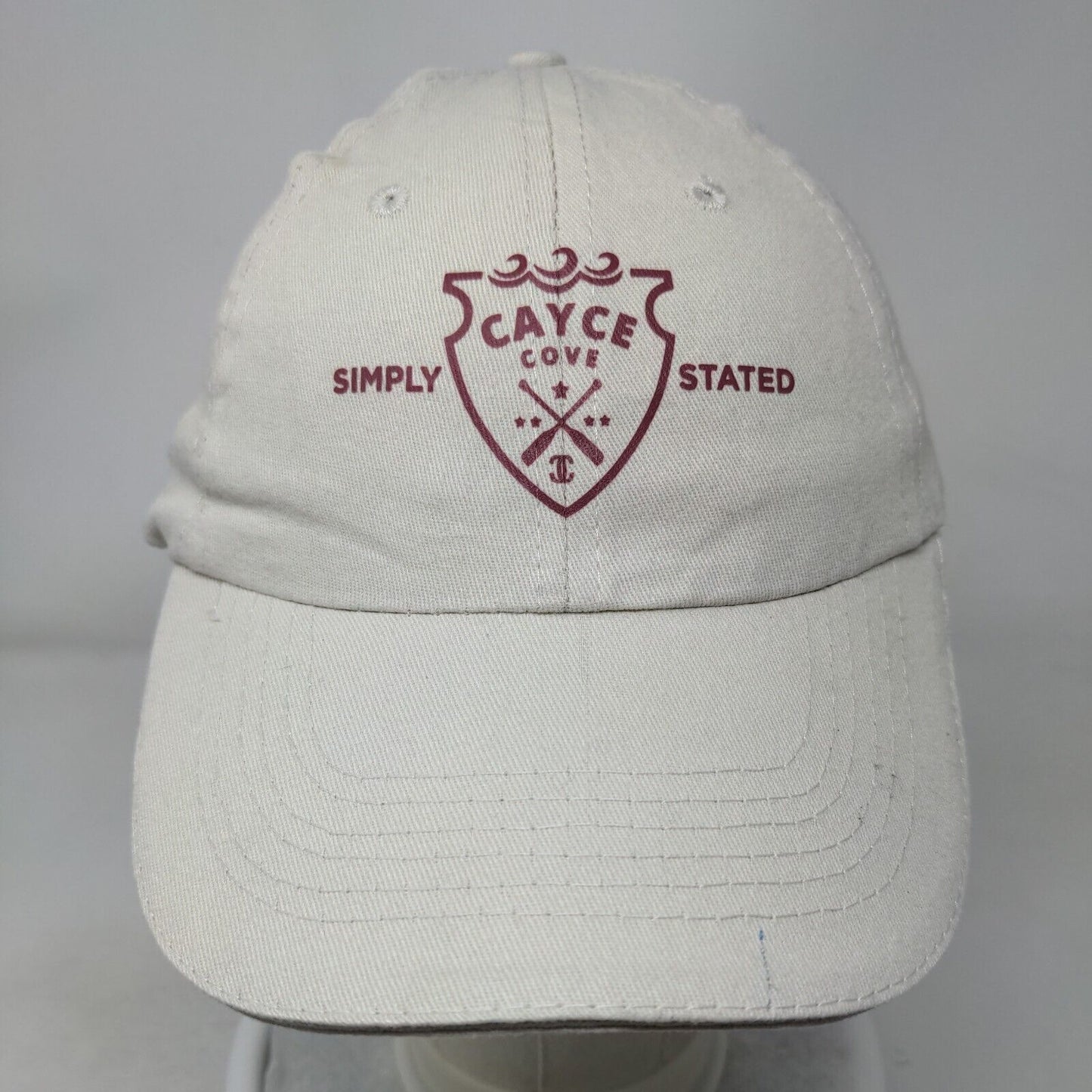 Cayce Cove Simply Stated Strapback Hat Tan One Size Adjustable 6 Panel