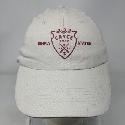 Cayce Cove Simply Stated Strapback Hat Tan One Size Adjustable 6 Panel