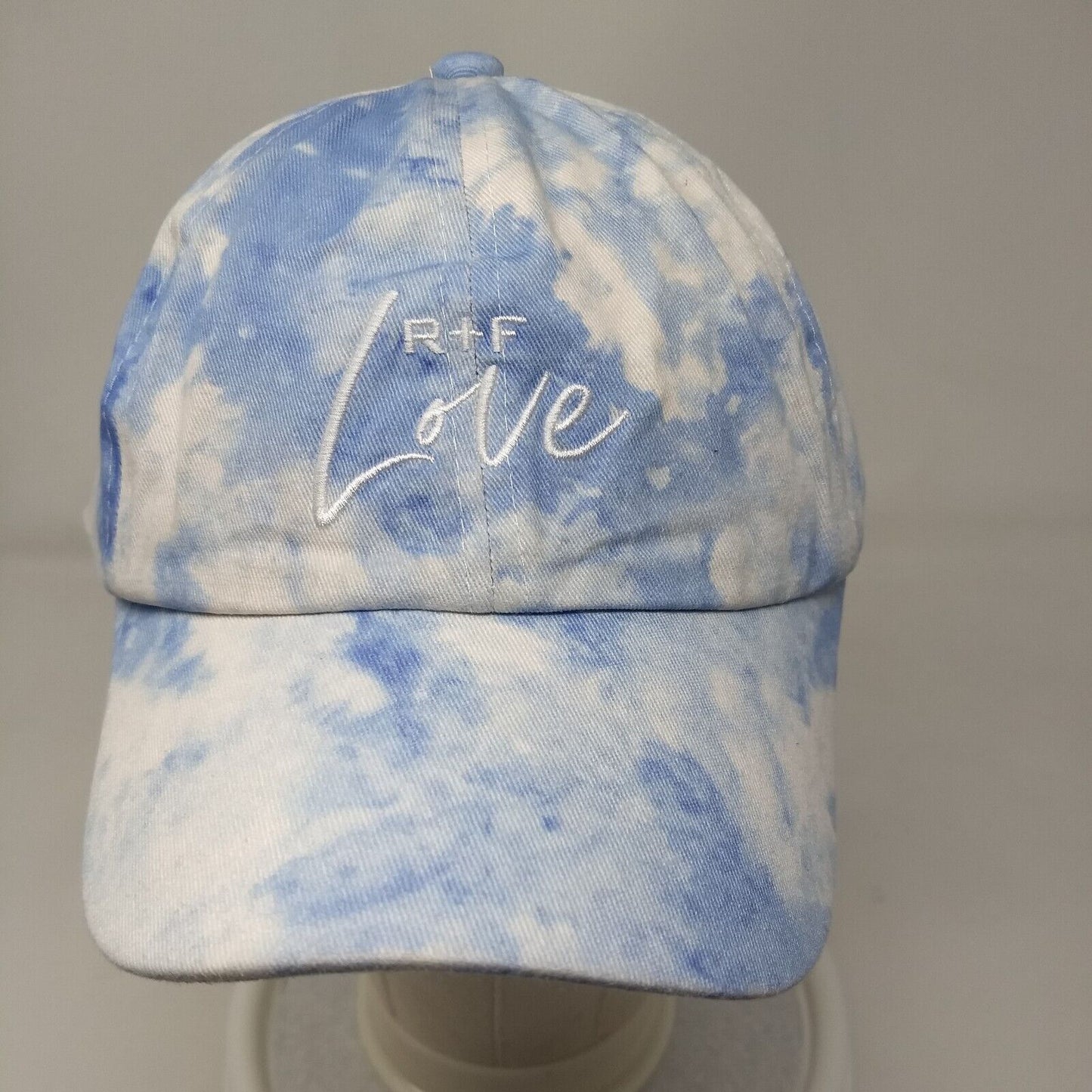 R+F Love Slideback Hat Multicolor One Size Embroidered Tie Dye 6 Panel