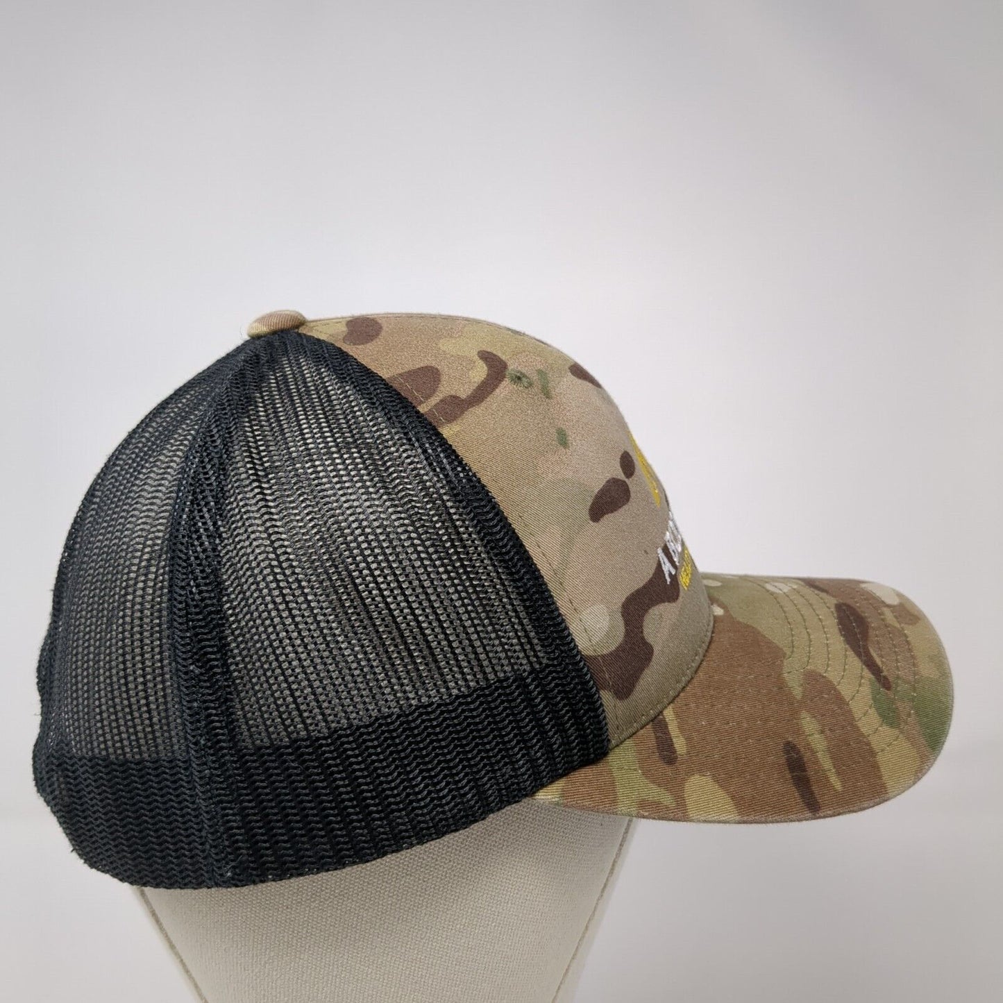 A Body & Mind Health Services LLC Snapback Trucker Hat Camo OS Mesh Back Yupoong