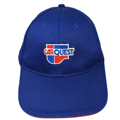 Carquest Slideback Hat Blue One Size Adjustable Embroidered Vented Holes 6 Panel