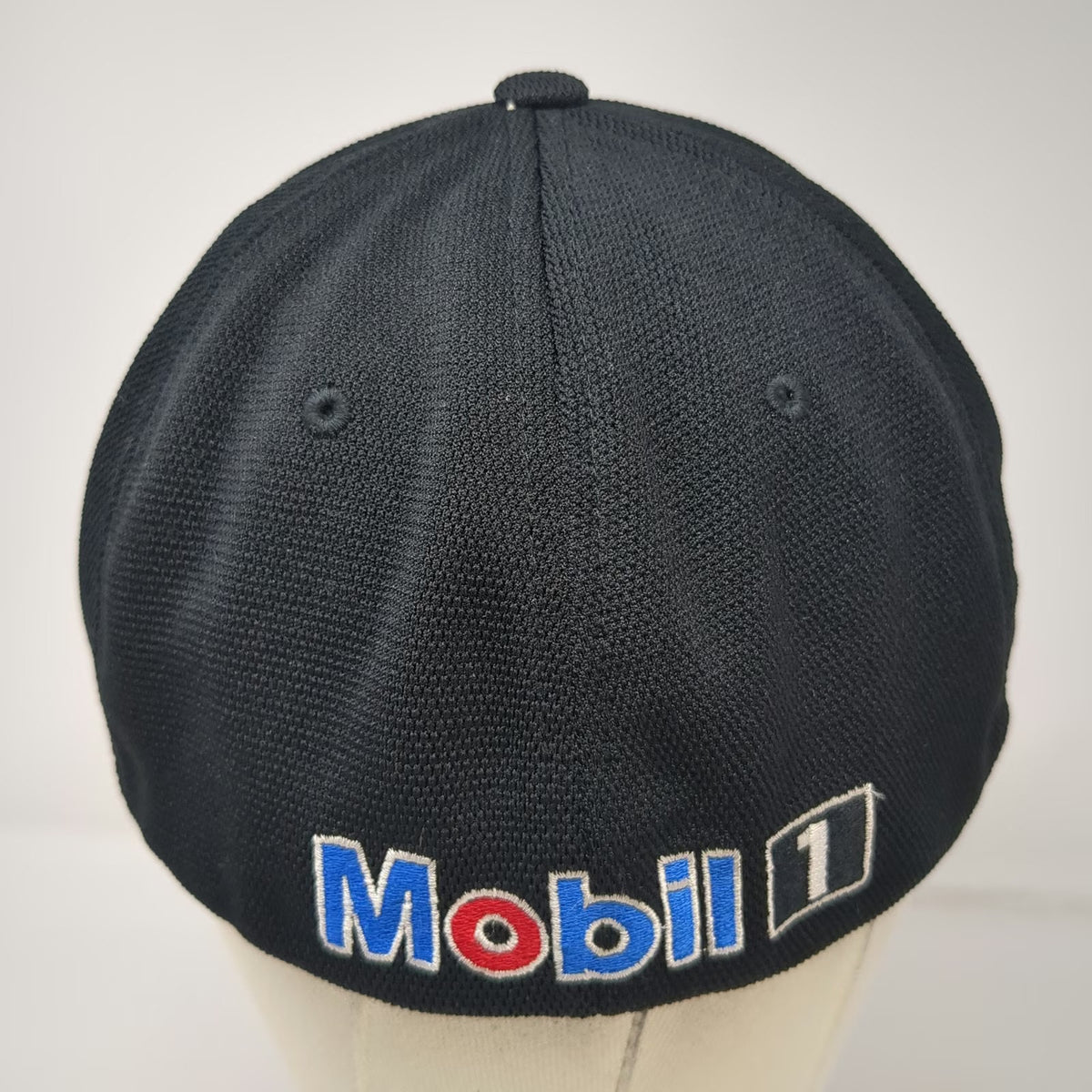 Flexfit Mobil 1 Baseball Cap Black XL Fitted Polyester Embroidered Logo Hat