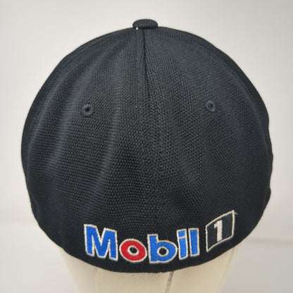 Flexfit Mobil 1 Baseball Cap Black XL Fitted Polyester Embroidered Logo Hat