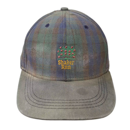 Imperial Headwear Shaker Run Golf Hat Green Blue Plaid Slideback OS Made in USA