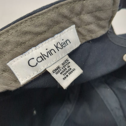Calvin Klein Baseball Cap Black One Size Distressed Graphic Slideback Hat