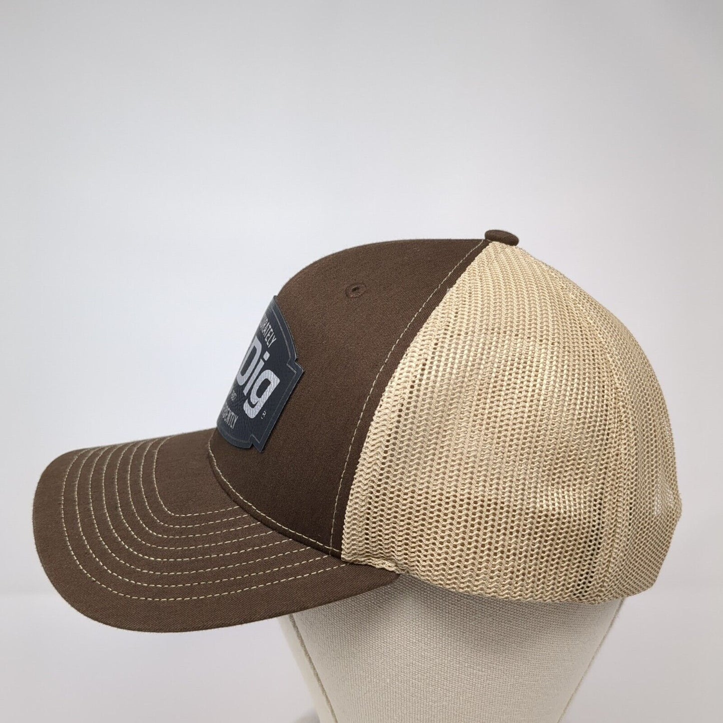 Soft Dig Est. 1987 Build Confidently Trucker Hat Brown OS Adjustable Richardson
