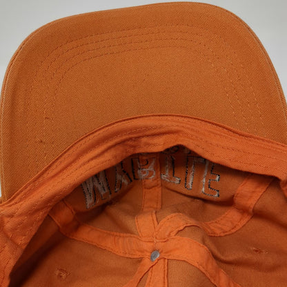 Strand Headwear Baseball Cap Orange Blue One Size Myrtle Beach Frayed Applique