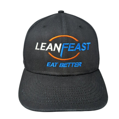 Leanfeast Eat Better Snapback Hat Black One Size Adjustable Embroidered New Era