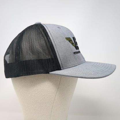 Yupoong Trucker Hat Gray Black OSFM Mesh Snapback Veteran Entrepreneur Alliance