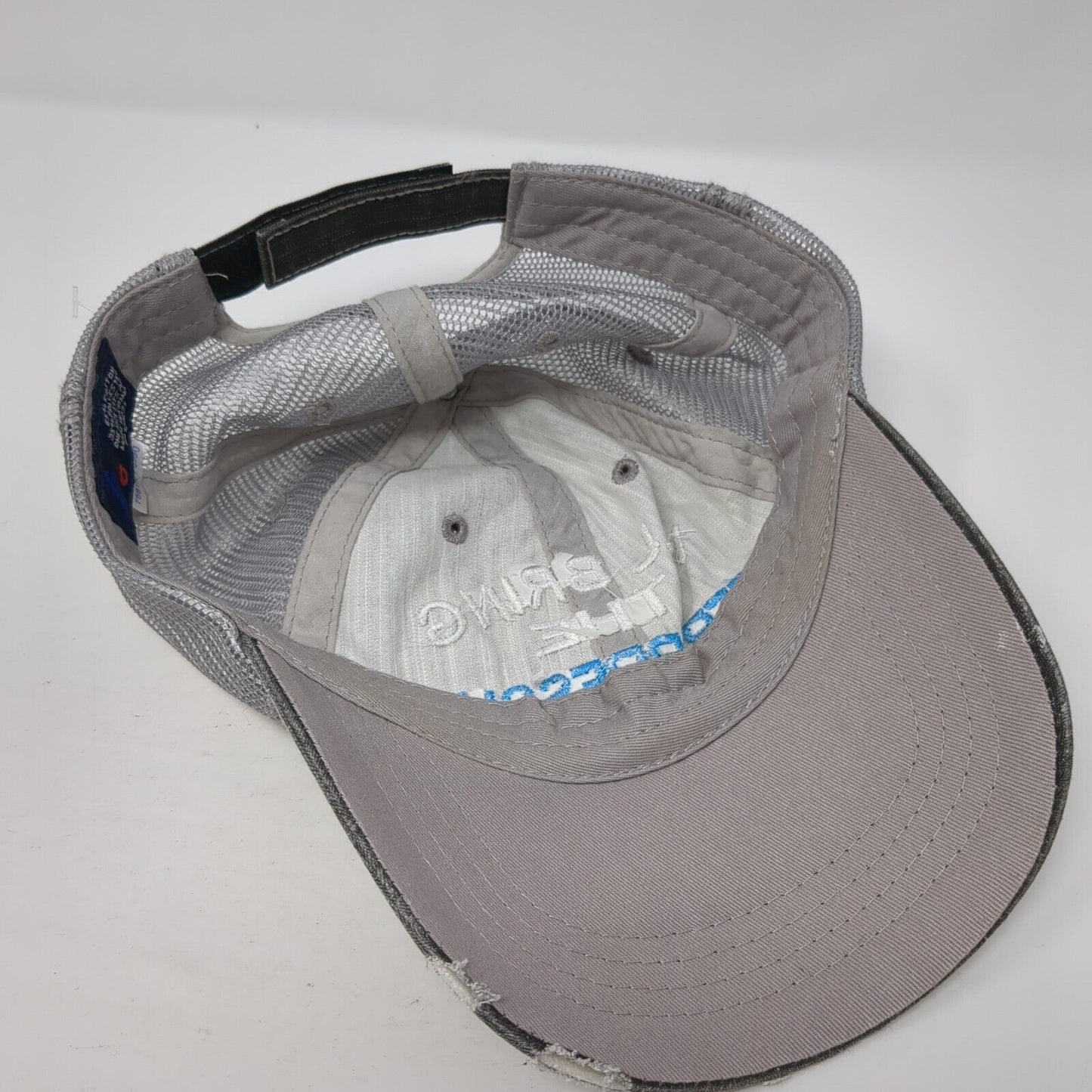 I'll Bring The Peer Pressure Strapback Trucker Hat Gray OS Adjustable Distressed