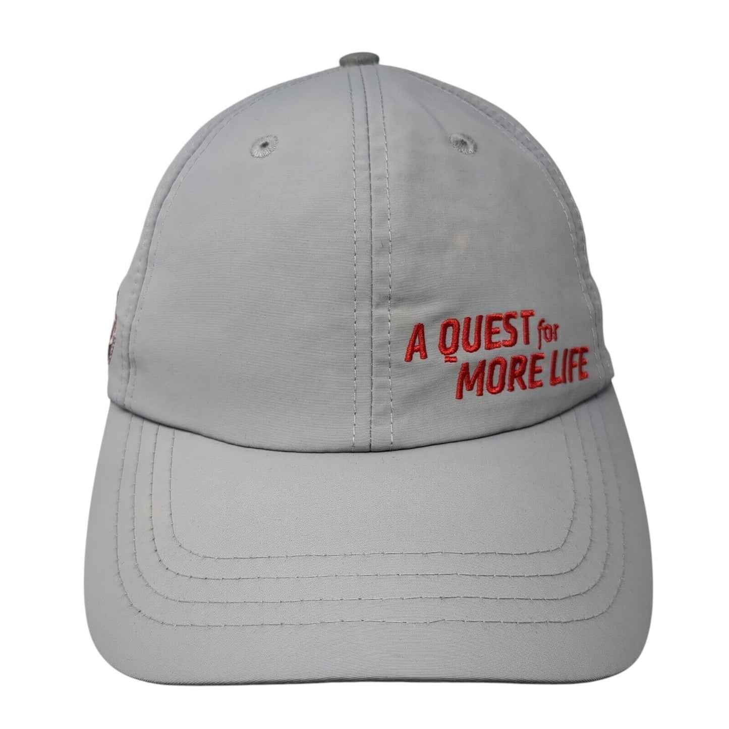 A Quest For More Life Strapback Hat Gray One Size Adjustable 6 Panel