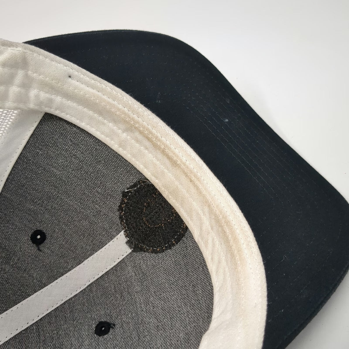 Backcountry Trucker Hat Black White One Size Mesh Back Goat Logo Patch Snapback