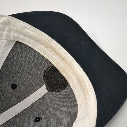Backcountry Trucker Hat Black White One Size Mesh Back Goat Logo Patch Snapback