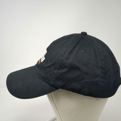 Baseball Cap Black One Size Strapback Pro Chukker Gold Cup UV Hat Embroidered