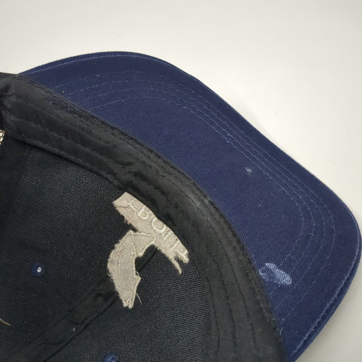 Trout Unlimited Baseball Cap Blue Brown OSFM Mesh Back Curved Brim Fishing Hat