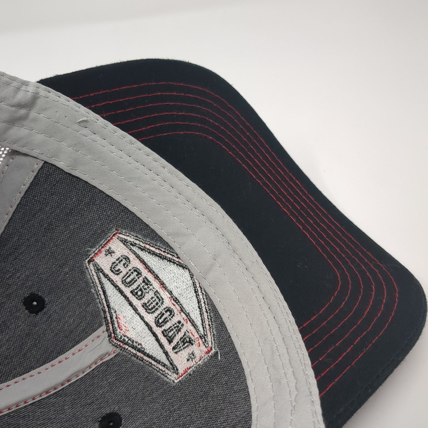 Cordova Strapback Trucker Hat Black One Size Embroidered Mesh Back