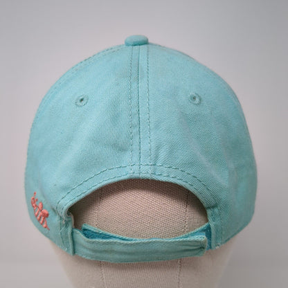 Queen Bee Strapback Hat Blue One Size Adjustable Glitter 6 Panel Pugs Cotton