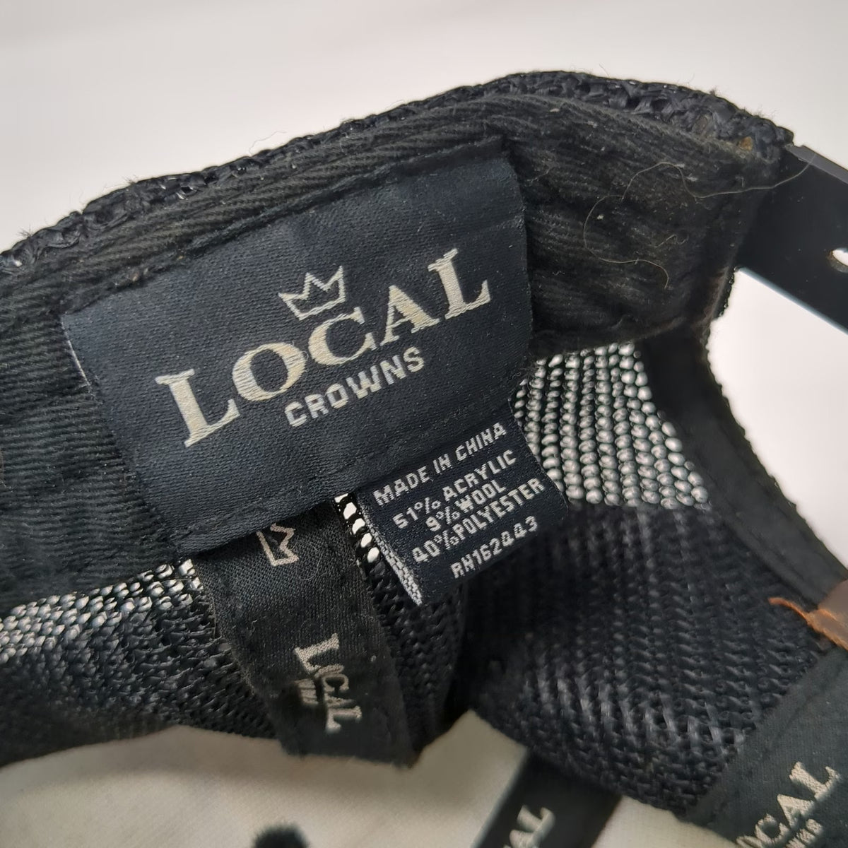 Local Crowns Trucker Hat Black One Size Colorado Mountains Patch Snapback