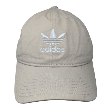 Adidas Women's Slideback Hat Tan OSFW Embroidered Logo Solid 6 Panel