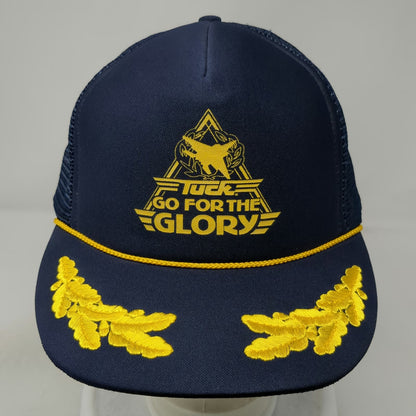 Otto Trucker Hat Blue OSFM Tuck Go For The Glory Fighter Jet Scrambled Eggs Mesh