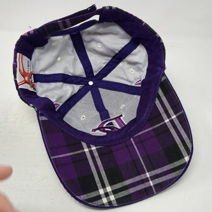 City Hunter Baseball Cap Purple One Size Plaid Interlocking DC Washington DC Hat