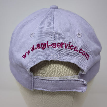 Agri-Service Strapback Baseball Cap Purple One Size Adjustable Embroidered