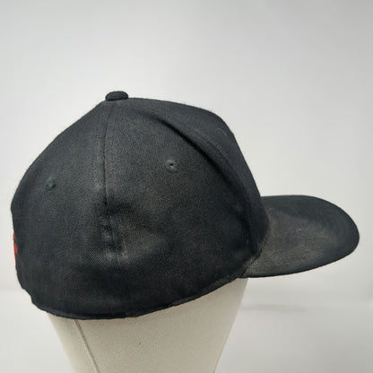 Richardson Baseball Cap Black 7 1/4 Fitted GHS Paw Print Grey Underbrim Hat