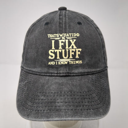I Fix Stuff Slideback Hat Gray One Size Adjustable 6 Panel Outdoor