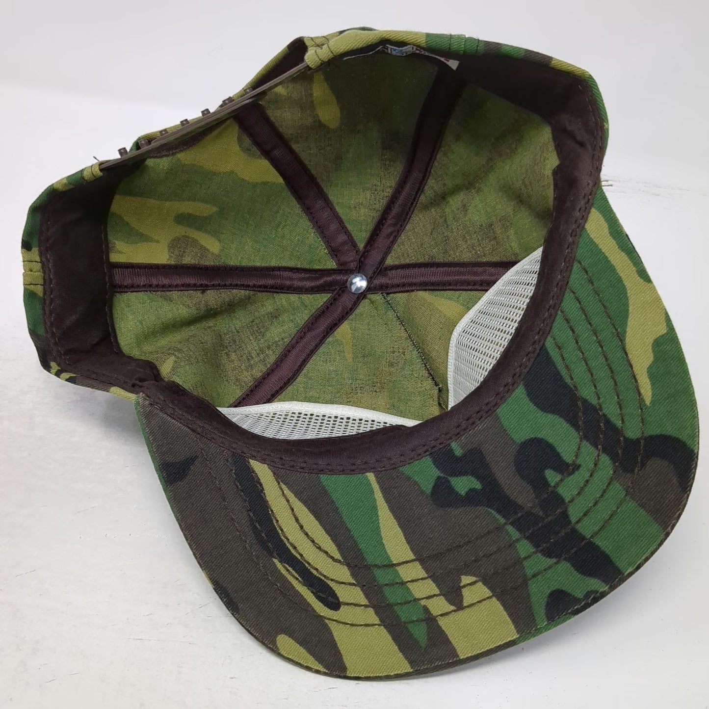 RC Trucker Green OS Ranger Camo Hat Snapback Made in USA Army Military Vintage