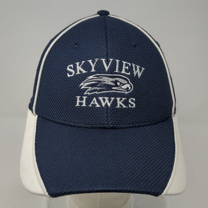 Skyview Hawks Fitted Hat Blue Medium Embroidered New Era 39Thirty