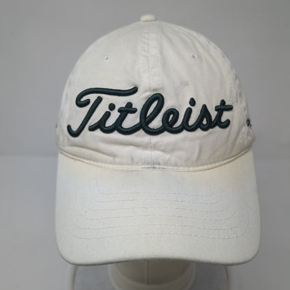 Titleist Slideback Hat White One Size Adjustable Embroidered FJ Pro V1