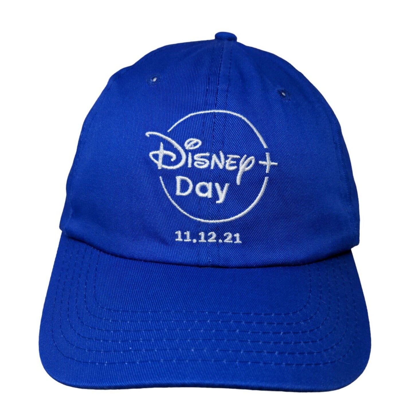 Disney + Men's Strapback Hat Blue OSFM Embroidered Logo 2021 Polycotton Logo