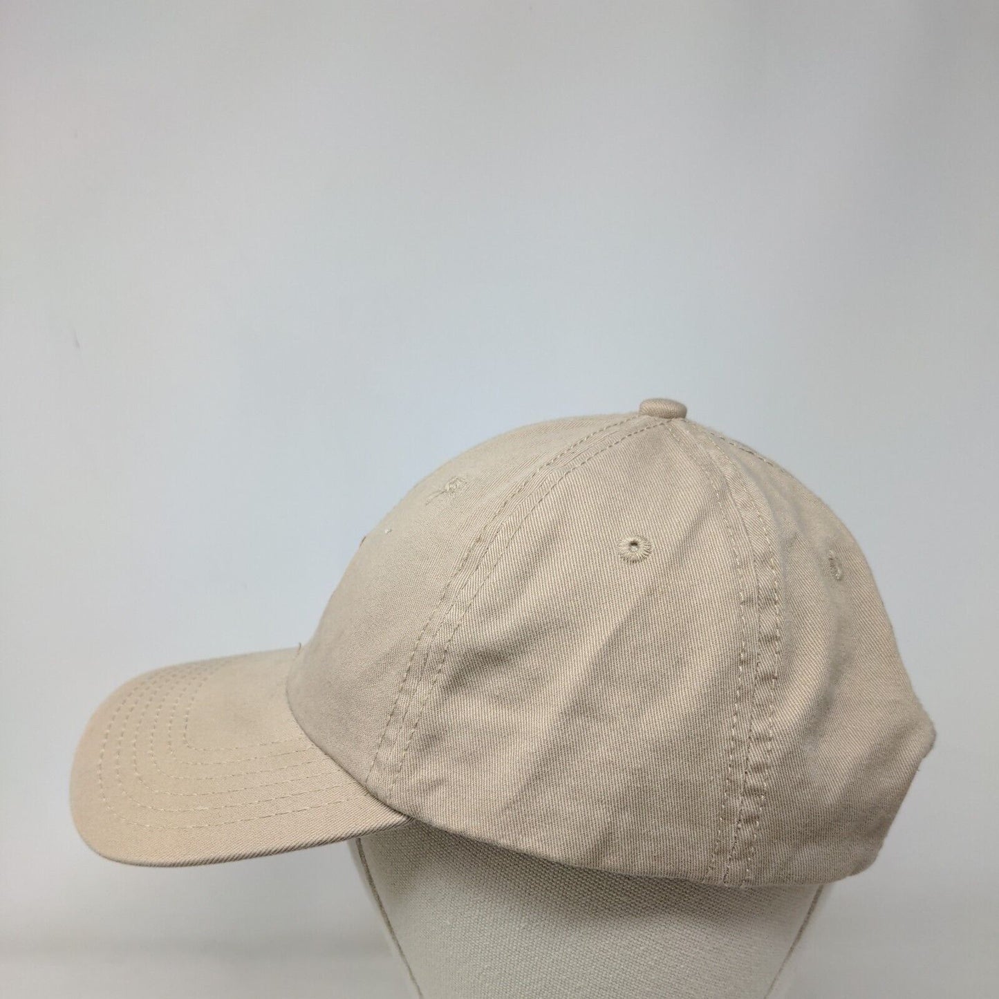 Music City Strapback Hat Tan OSFM Adjustable Embroidered 6 Panel Cotton Otto