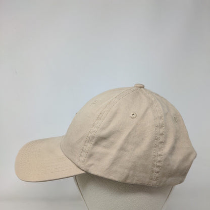 Music City Strapback Hat Tan OSFM Adjustable Embroidered 6 Panel Cotton Otto