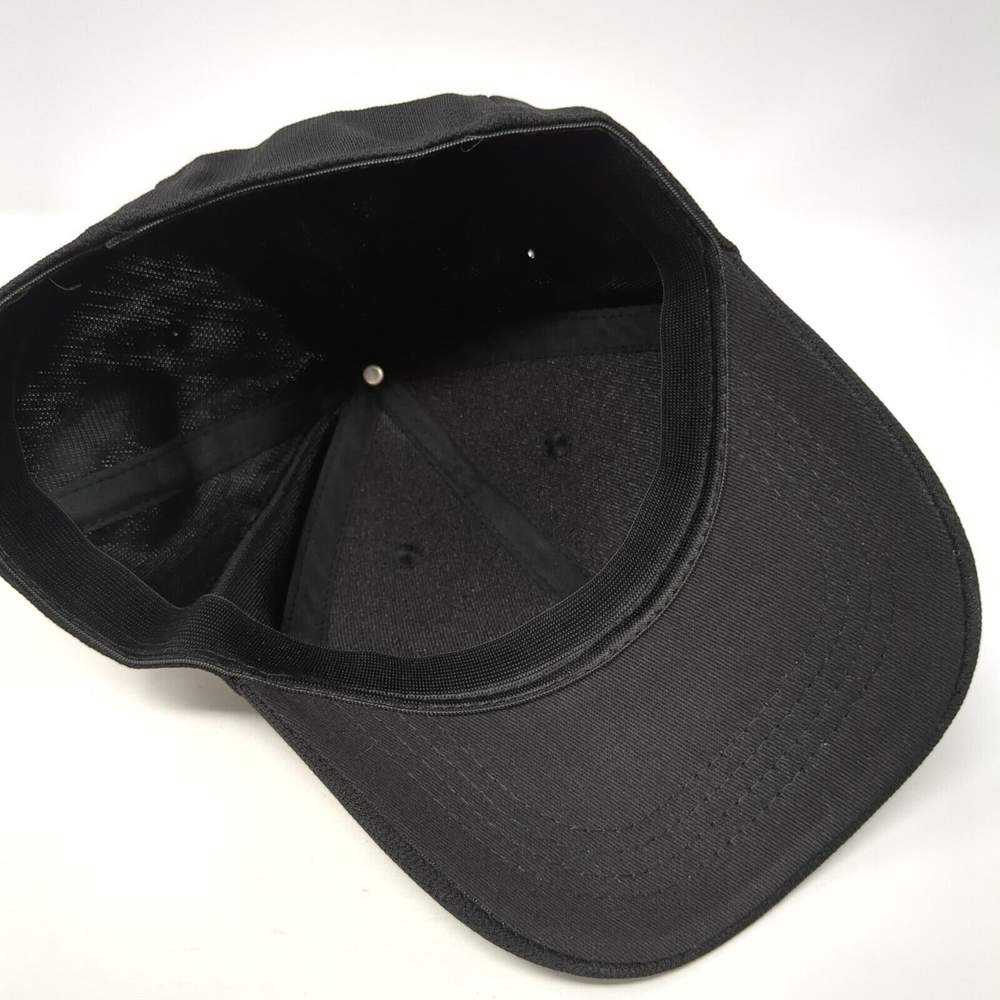 Unbranded Fitted Hat Black One Size Lightweight Vented Holes 6 Panel Blank
